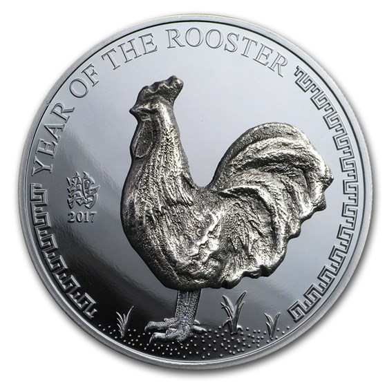 2017 Mongolia Silver 500 Togrog Year of the Rooster (High Relief) 2017 Mongolia Silver 500 Togrog Year of the Rooster (High Relief)